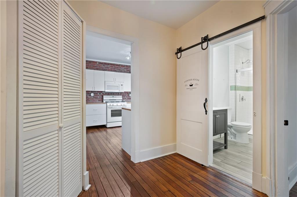 368 44th Street Pittsburgh, PA 15201 - Photo 17 of 39 a view of a hallway view with wooden floor and staircase