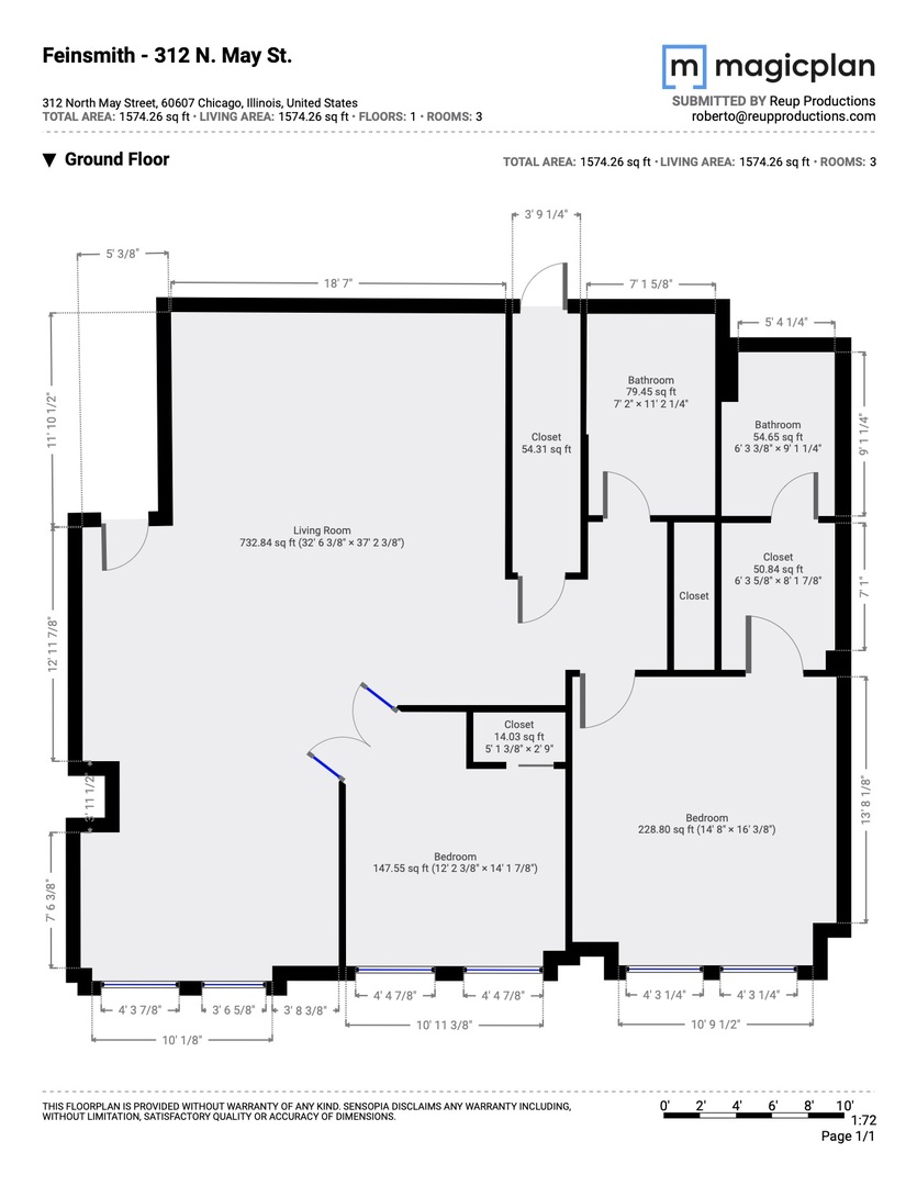 312 North May Street, Unit 5F Chicago, IL 60607 - Photo 16 of 16 a picture of a floor plan