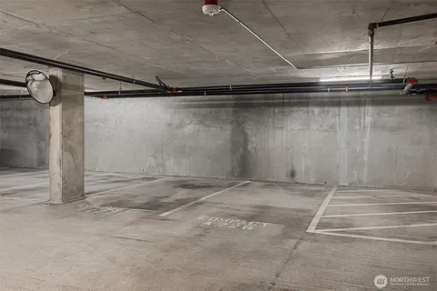 a view of a room with rack on the wall