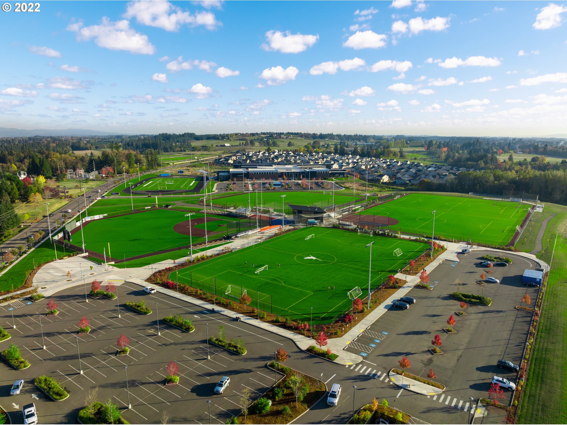0 Northwest 71st Avenue, Unit 3 Ridgefield, WA 98642 - Photo 8 of 11 an aerial view of a city with lots of green space