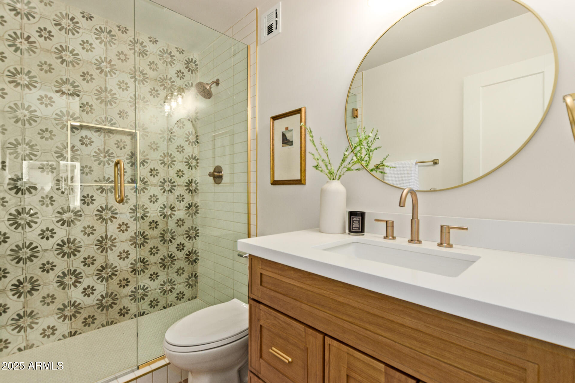 4201 East Camelback Road, Unit 28 Phoenix, AZ 85018 - Photo 3 of 15 a bathroom with a sink a toilet and shower