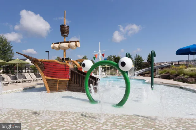 a view of a swimming pool and a yard