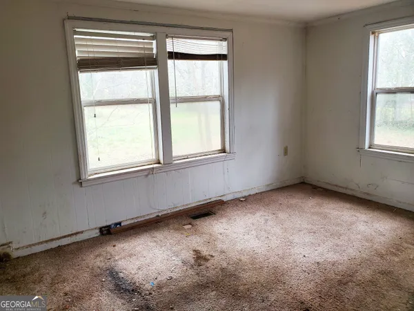 an empty room with a window