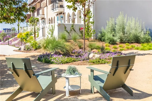 a view of an outdoor seating area