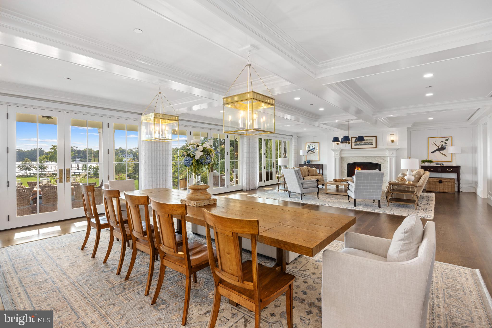 3200 Arundel On The Bay Road Annapolis, MD 21403 - Photo 38 of 110 Coffered ceiling & white oak wide plank wood floor