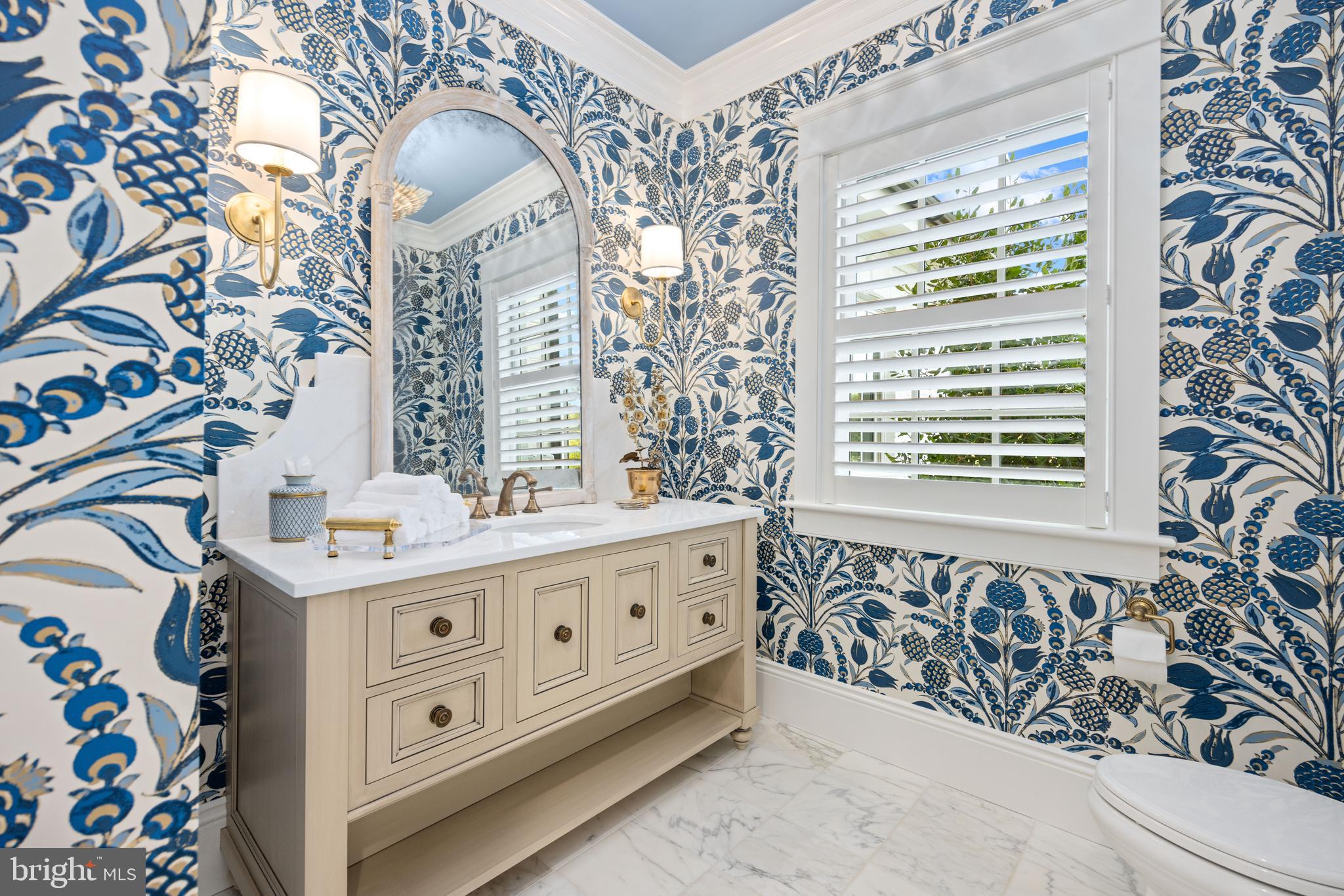 3200 Arundel On The Bay Road Annapolis, MD 21403 - Photo 54 of 110 Formal Powder Room w/12" marble tile floor