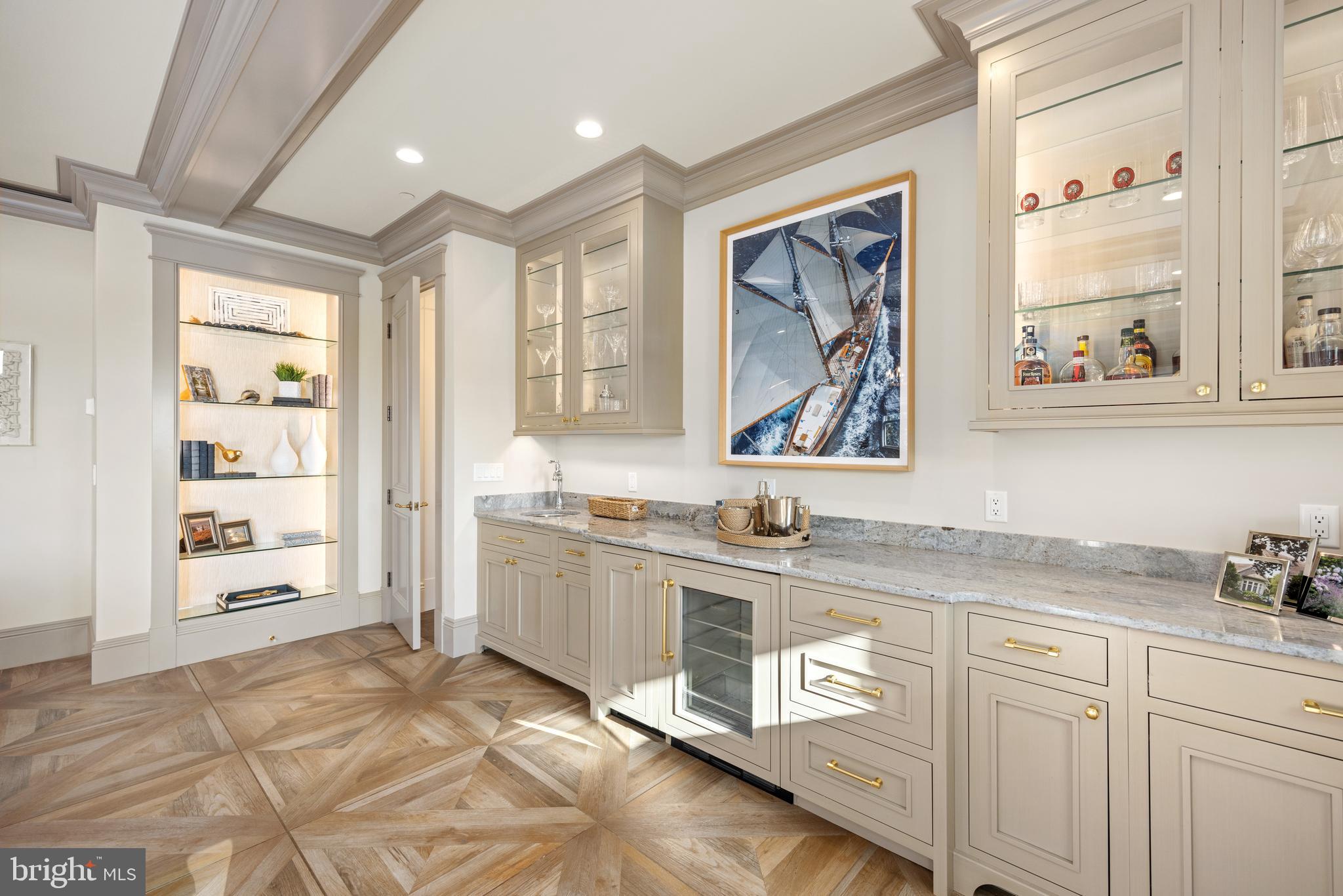 3200 Arundel On The Bay Road Annapolis, MD 21403 - Photo 58 of 110 Spectacular marble wet bar with endless built-ins