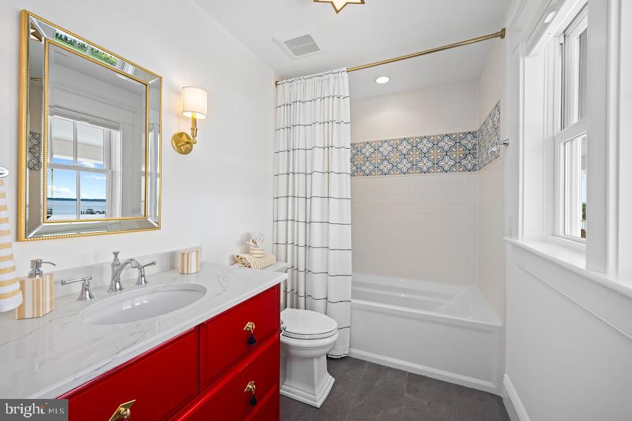 3200 Arundel On The Bay Road Annapolis, MD 21403 - Photo 74 of 110 Slate floor & handmade tile accent shower border