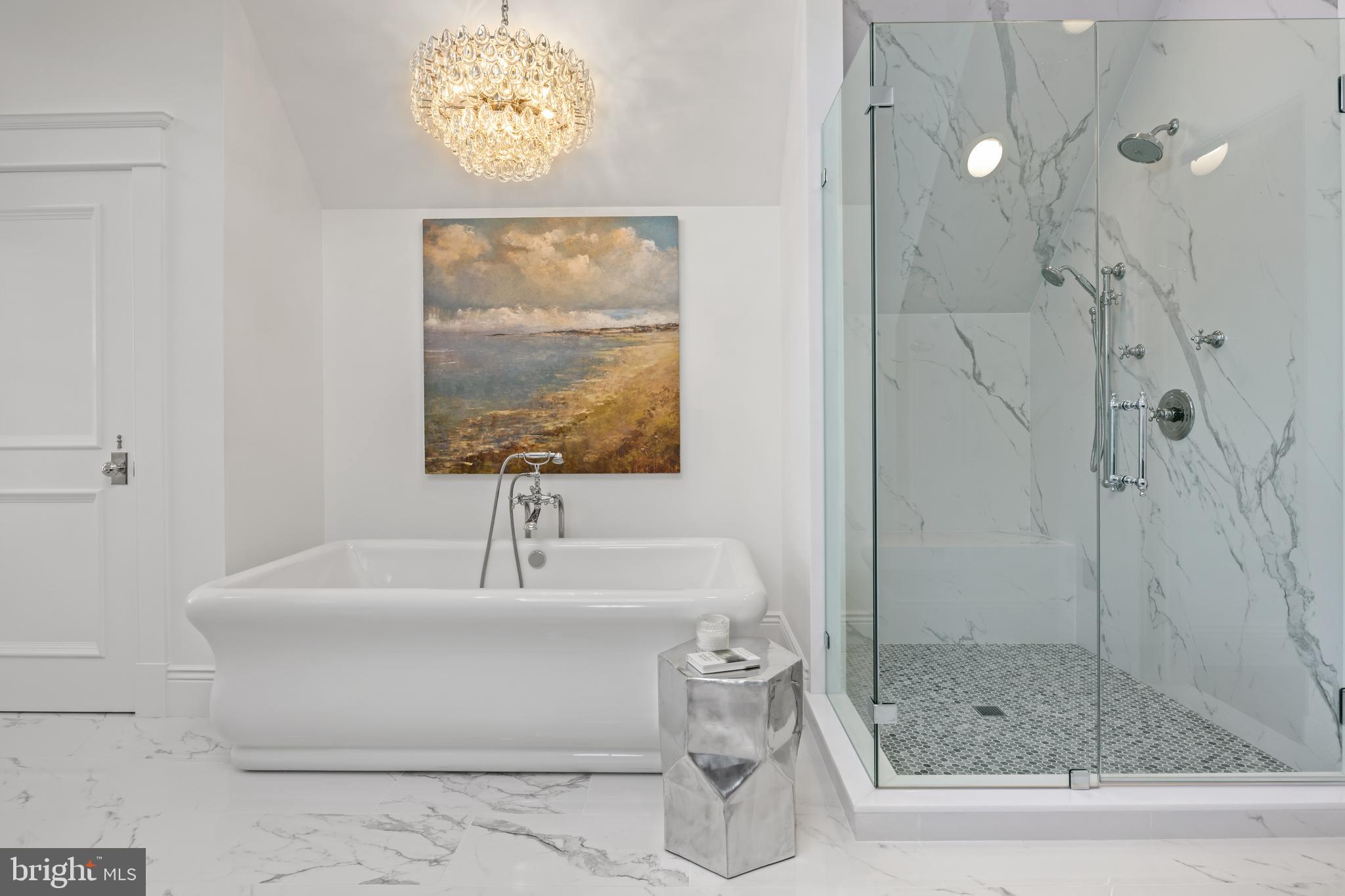3200 Arundel On The Bay Road Annapolis, MD 21403 - Photo 80 of 110 Soaking tub with designer crystal chandelier