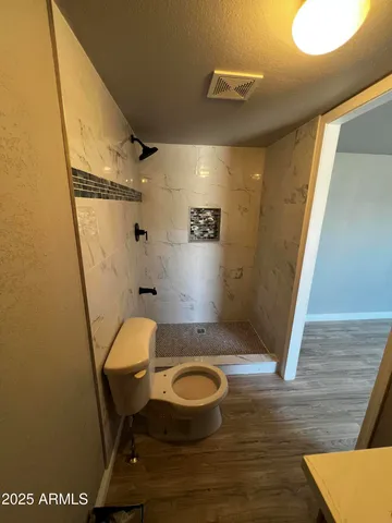 a view of a car park from a room