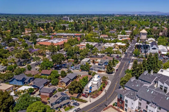 an aerial view of multiple house