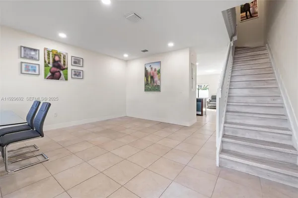 a view of room with furniture