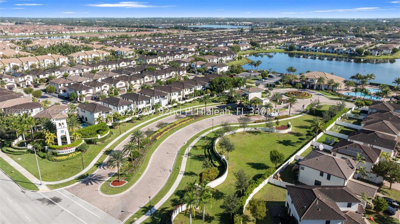 3272 West 92nd Place Hialeah, FL 33018 - Photo 36 of 37 an aerial view of a swimming pool and outdoor space