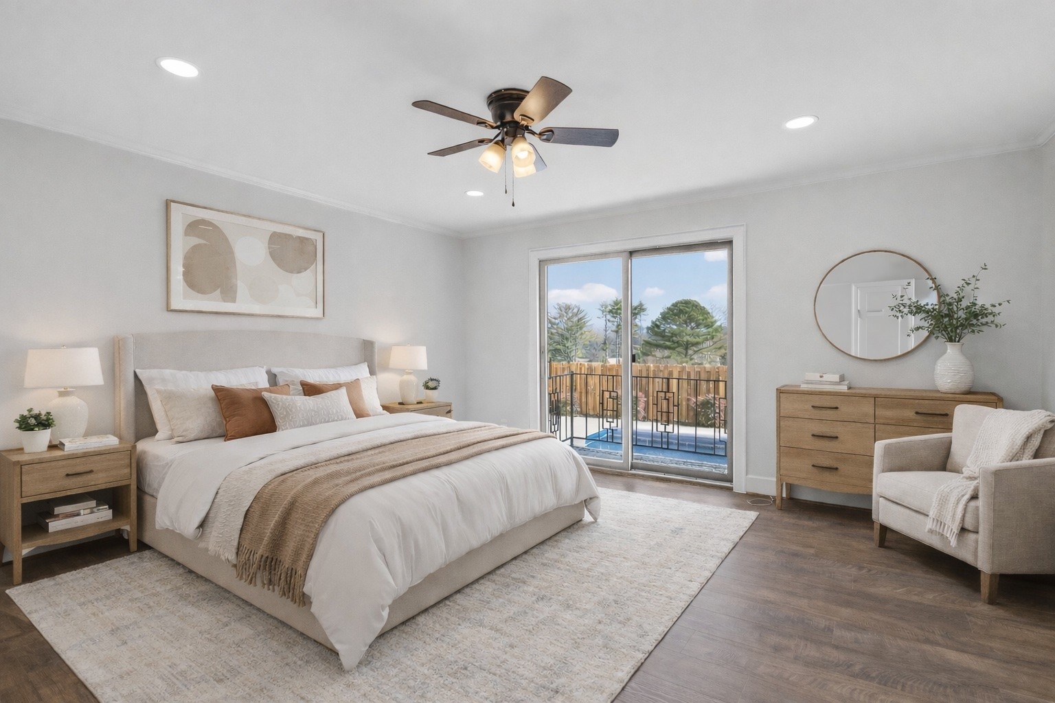 91 Country Club Terrace Winchester, TN 37398 - Photo 29 of 74 a bedroom with a large bed and a chandelier