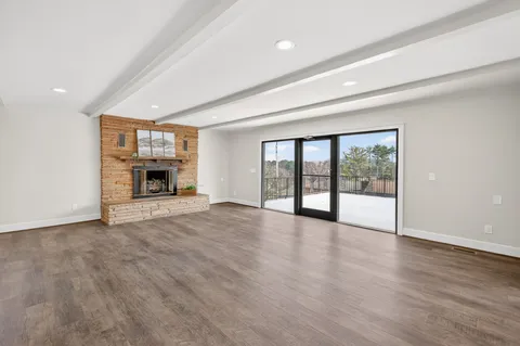 a view of livingroom with furniture and wooden floor