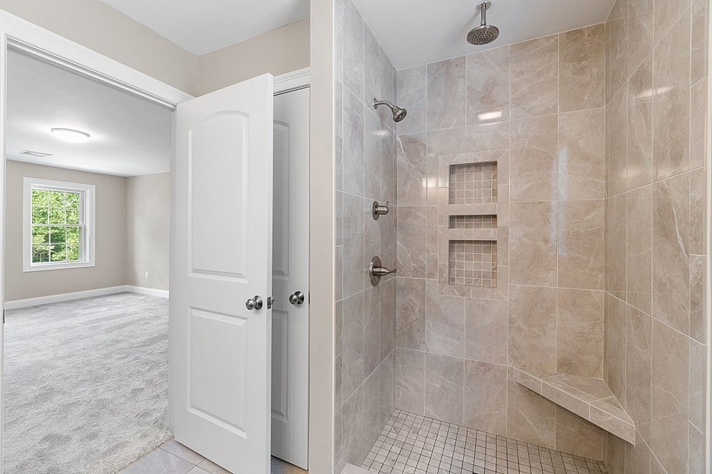 150 French Road, Unit LOT 4 Templeton, MA 01468 - Photo 26 of 28 a bathroom with a shower and a glass door