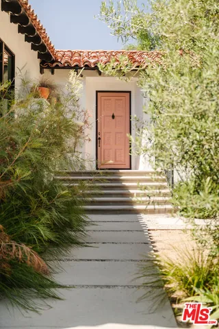 a view of a door of the house