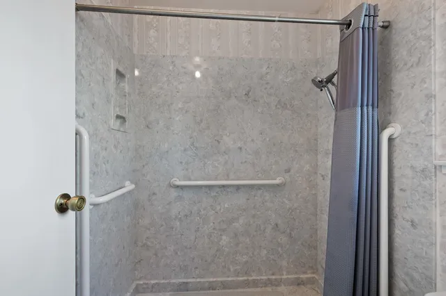 a view of outdoor space with seating