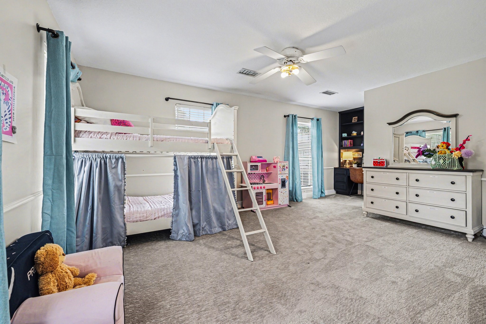 17519 Hawkin Lane Tomball, TX 77377 - Photo 33 of 48 Large secondary bedroom with a study nook and private bathroom.