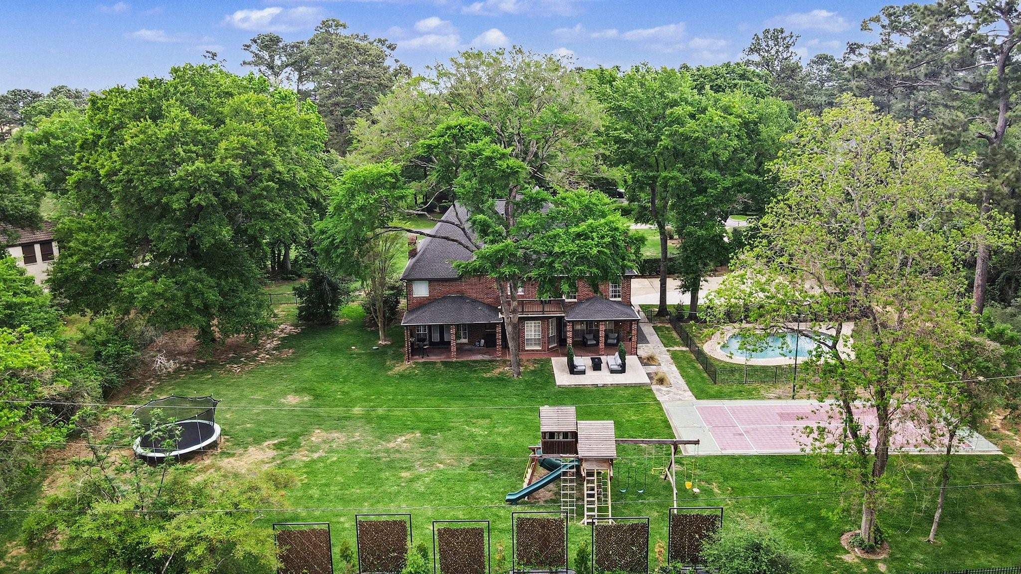 17519 Hawkin Lane Tomball, TX 77377 - Photo 46 of 48 Aerial view of this backyard retreat.