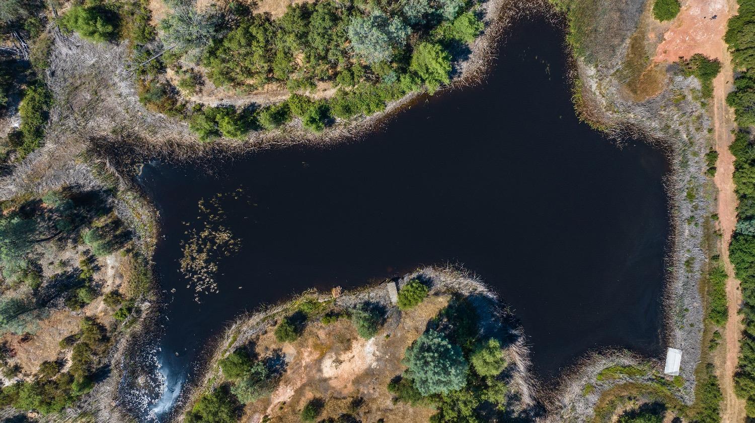 5650 Red Valley Road Ione, CA 95640 - Photo 5 of 64 an aerial view of a house with a yard and lake view