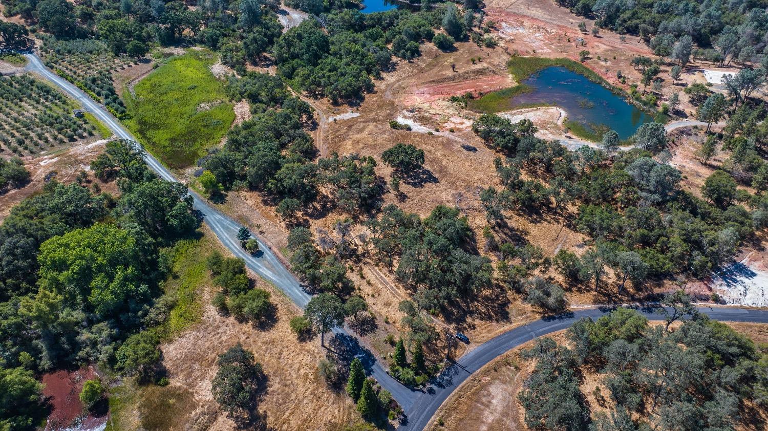 5650 Red Valley Road Ione, CA 95640 - Photo 62 of 64 an aerial view of a house with a yard and lake view