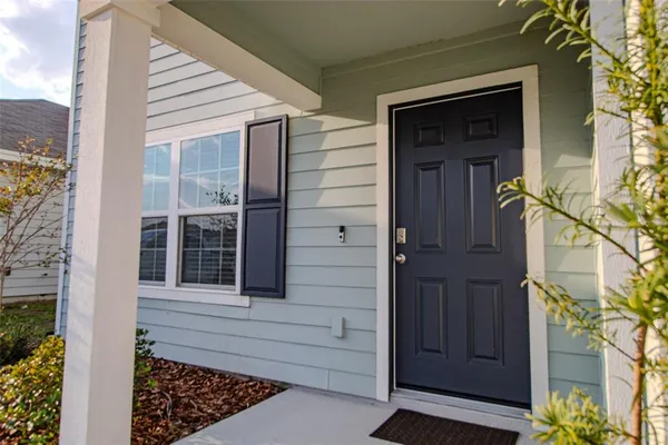 a view of front door of house
