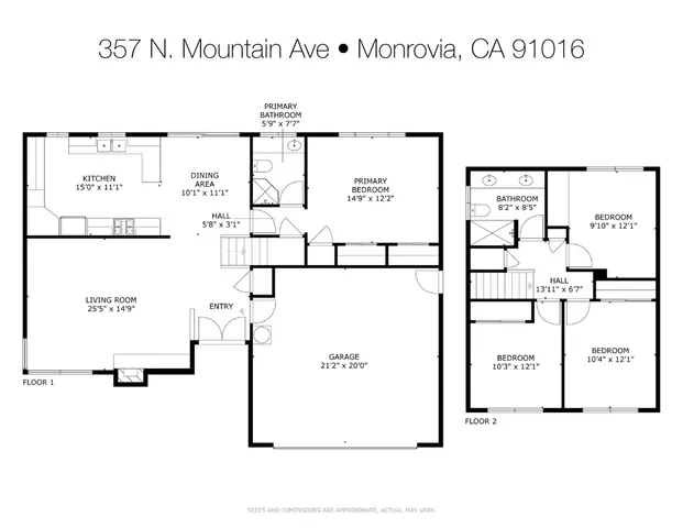 $1,249,000 | 357 North Mountain Avenue, Monrovia, CA 91016