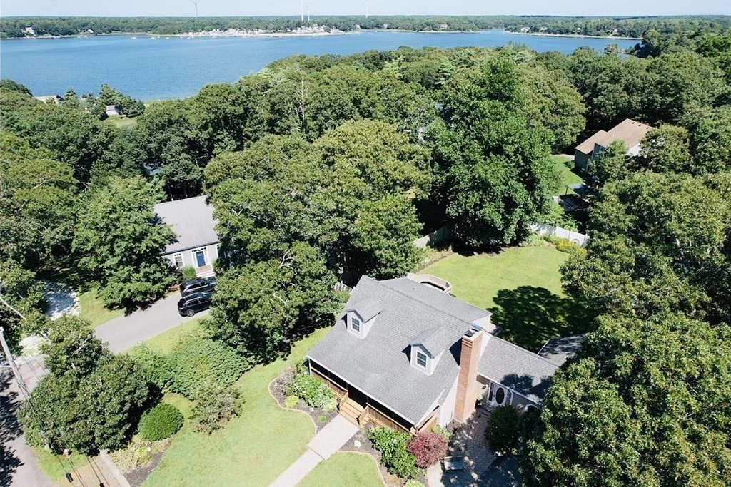 3 Windmill Road Bourne, MA 02532 - Photo 37 of 42 an aerial view of a house with a yard and lake view