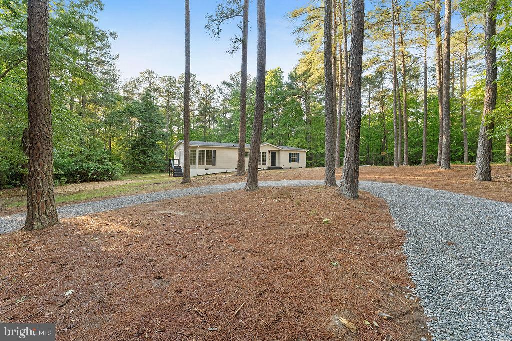 1109 Eastham Road Bumpass, VA 23024 - Photo 1 of 26 a backyard of a house with lots of green space and fountain