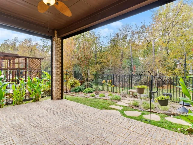 a view of a brick house with a door