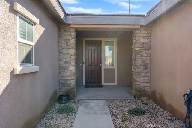 a view of a front door of a house