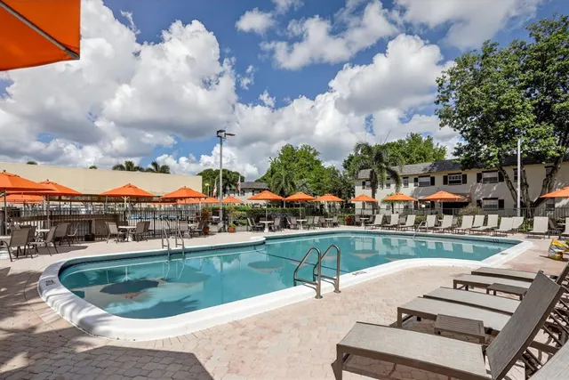 a view of a swimming pool and a terrace