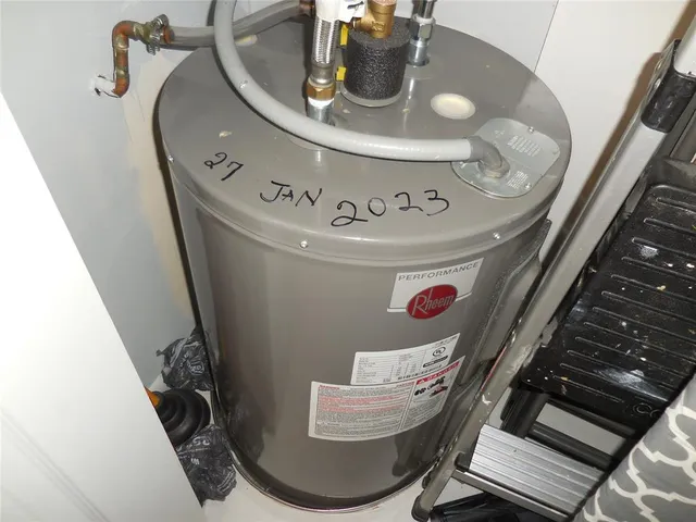 a view of water heater room