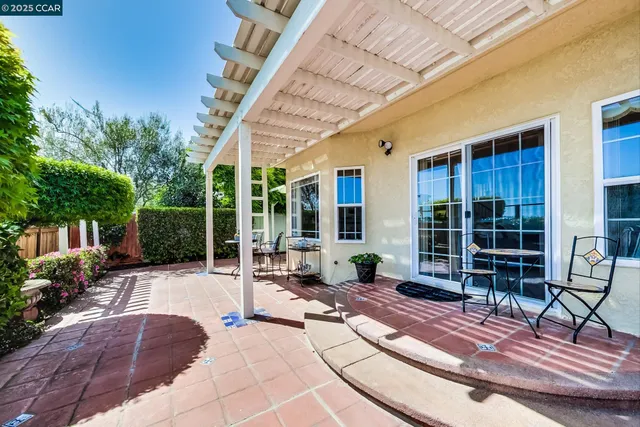 a view of outdoor space with seating area