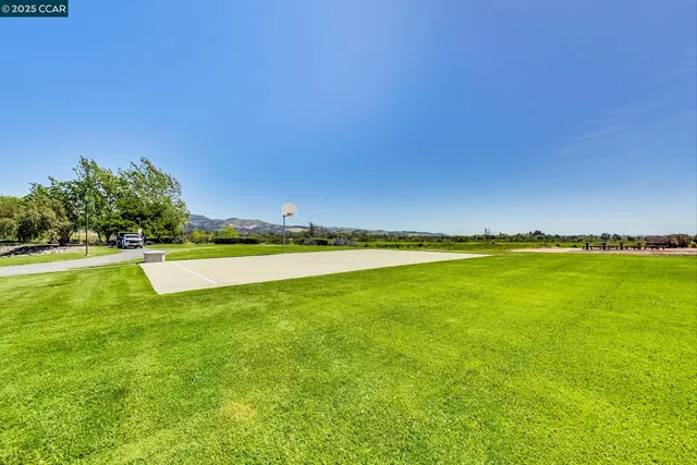 a view of swimming pool with outdoor seating and plants