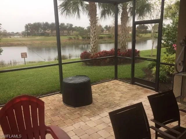 a view of lake from balcony