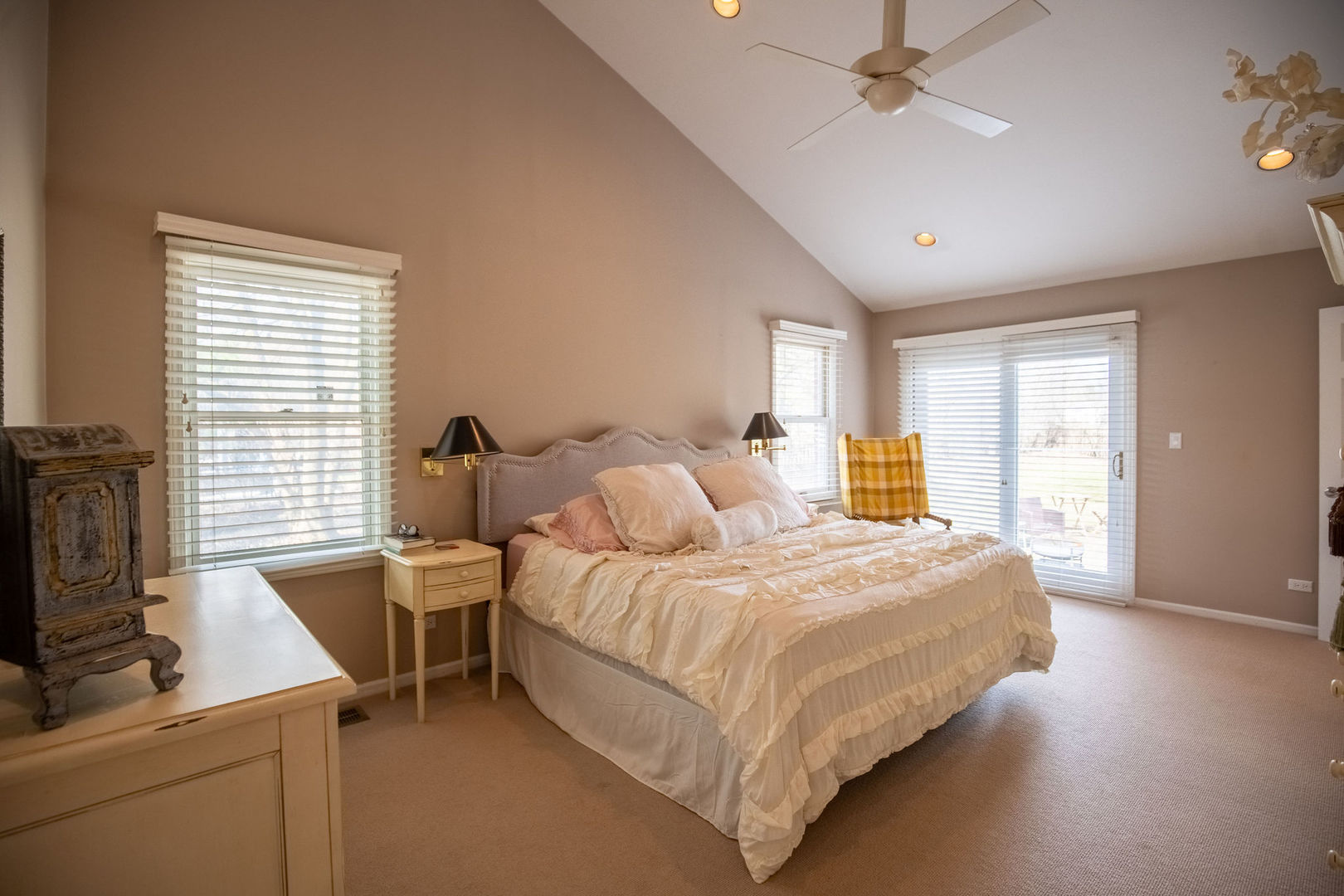 1800 Clover Road Northbrook, IL 60062 - Photo 35 of 71 a bedroom with a bed and large windows
