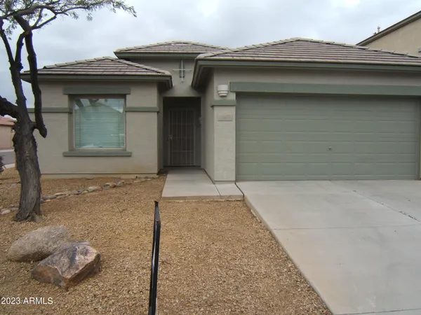 a front view of a house
