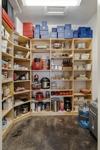 a view of a storage & utility room