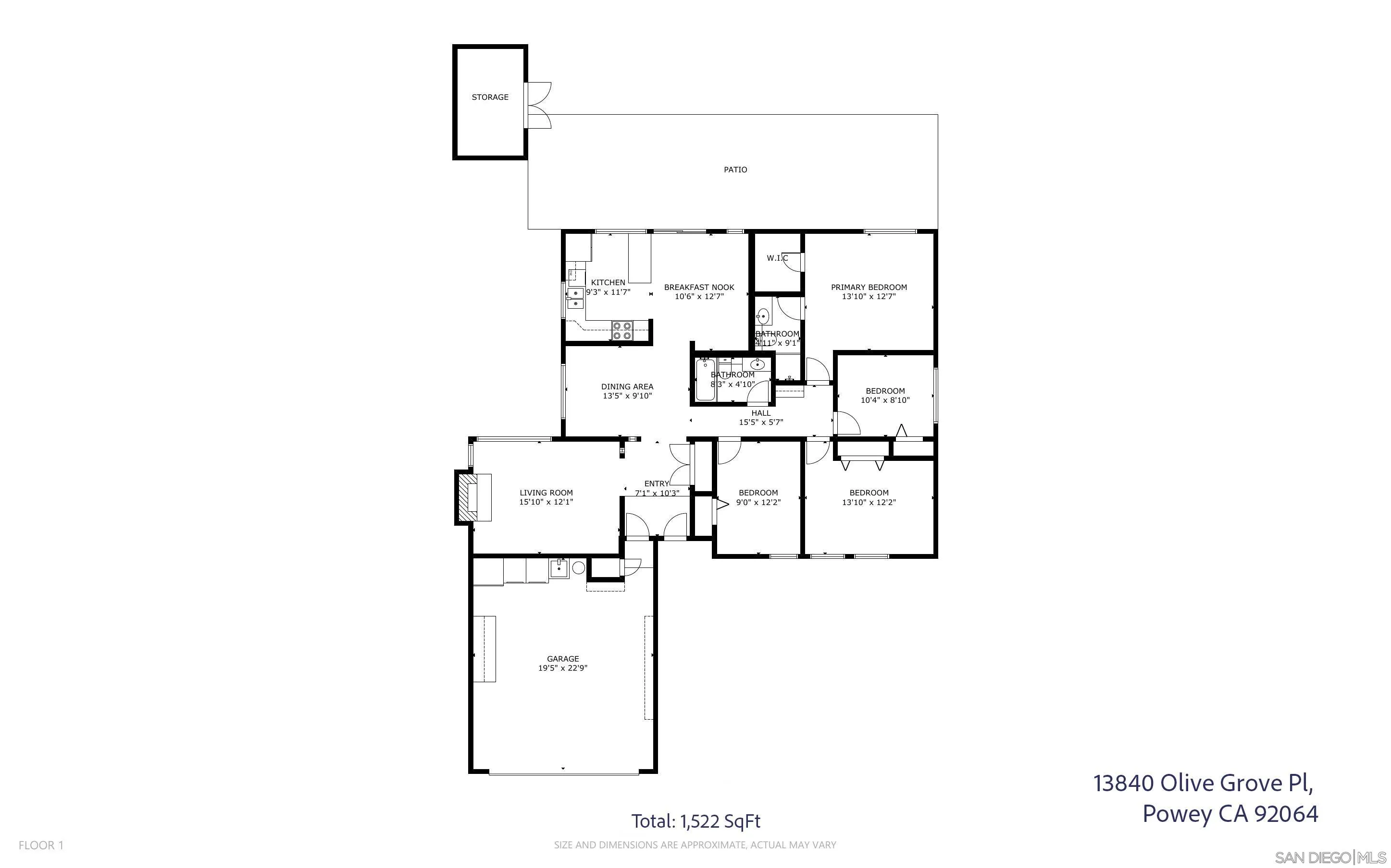 13840 Olive Grove Place Poway, CA 92064 - Photo 40 of 40 a picture of floor plan