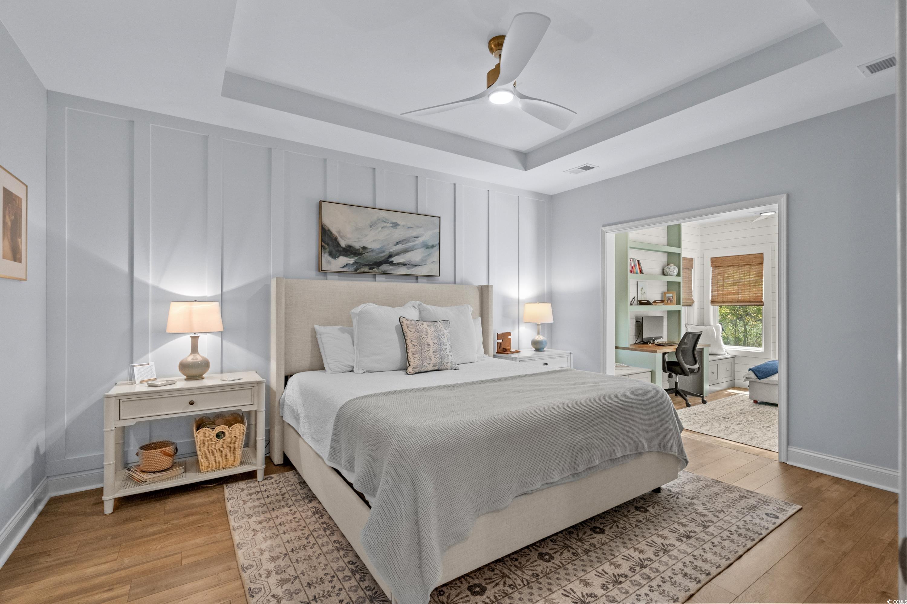 1016 Saluda River Road Murrells Inlet, SC 29576 - Photo 15 of 38 Bedroom featuring visible vents, baseboards, a rai