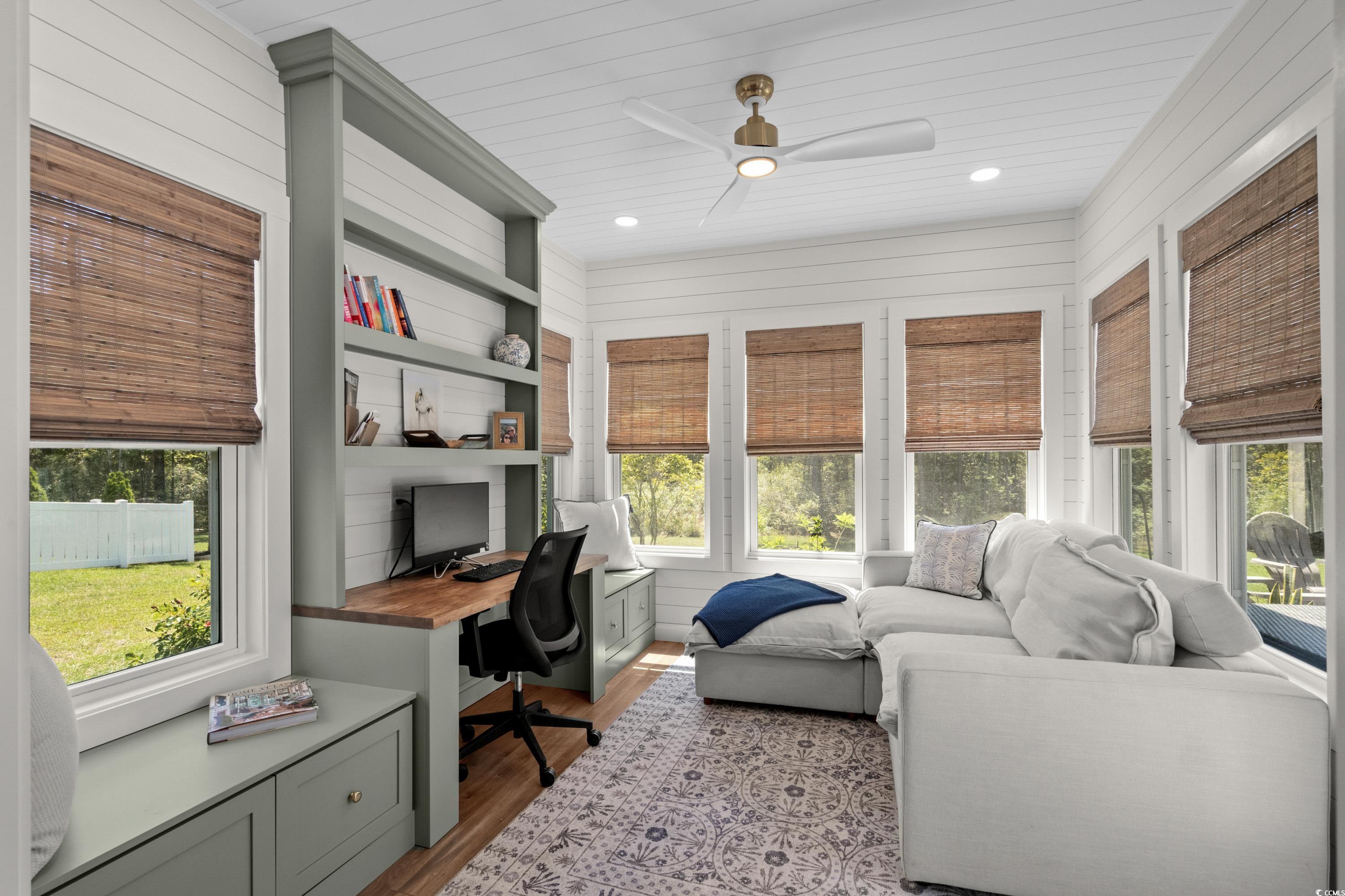 1016 Saluda River Road Murrells Inlet, SC 29576 - Photo 16 of 38 Home office with built in desk, recessed lighting,
