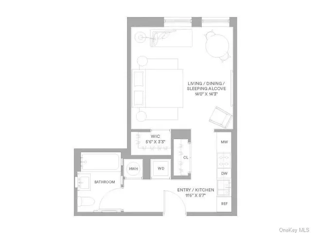 a picture of a bench in front of a wall