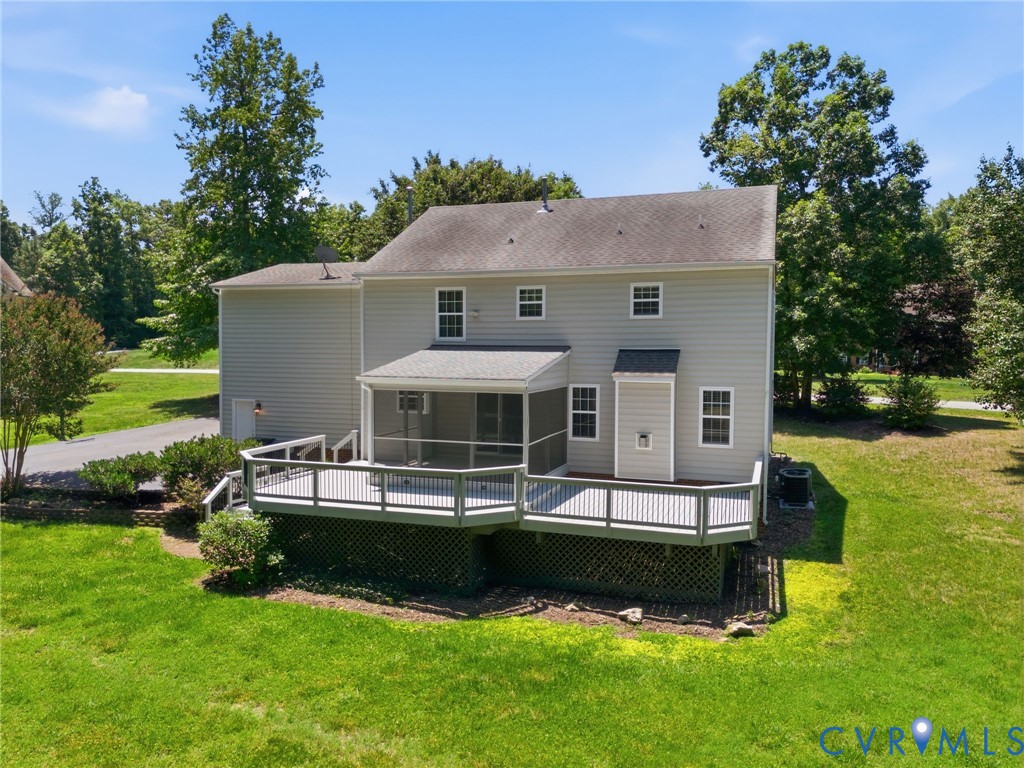13524 Mountcastle Road Chesterfield, VA 23832 - Photo 41 of 44 Rear exterior featuring a large multi-level deck,