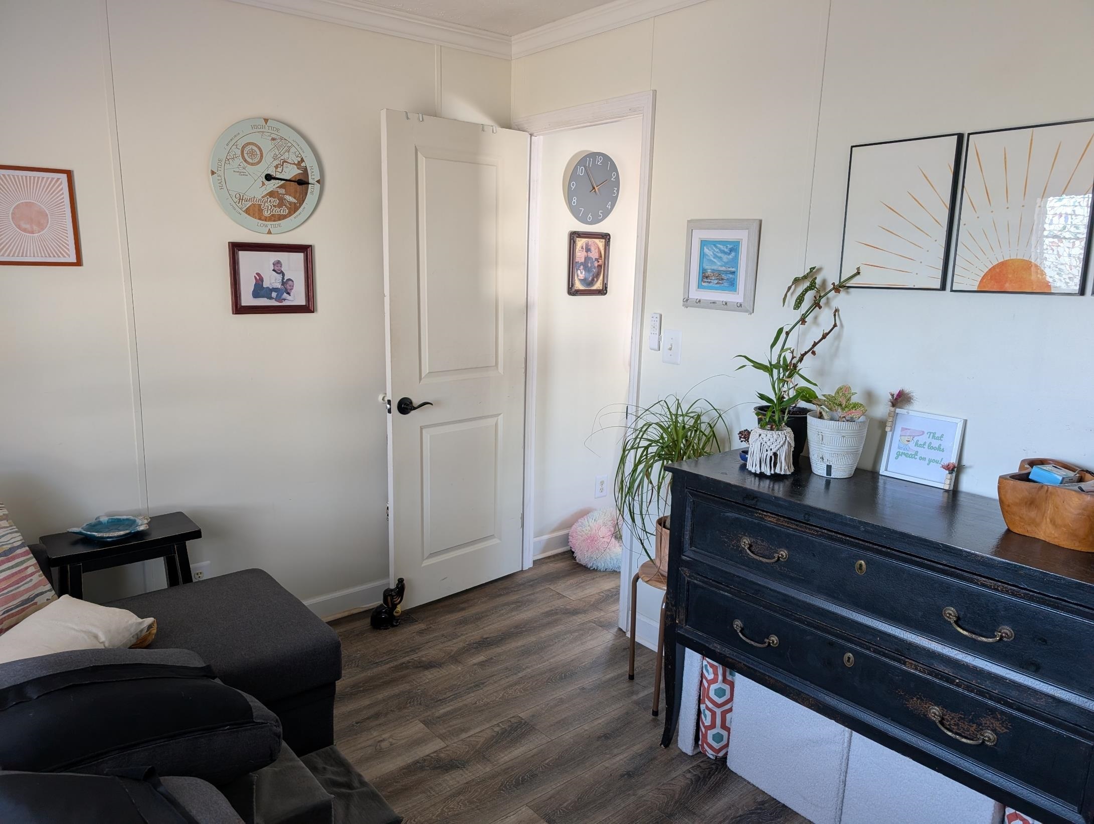 3 Poolside Drive Murrells Inlet, SC 29576 - Photo 21 of 40 Sitting room featuring dark wood finished floors and ornamental molding