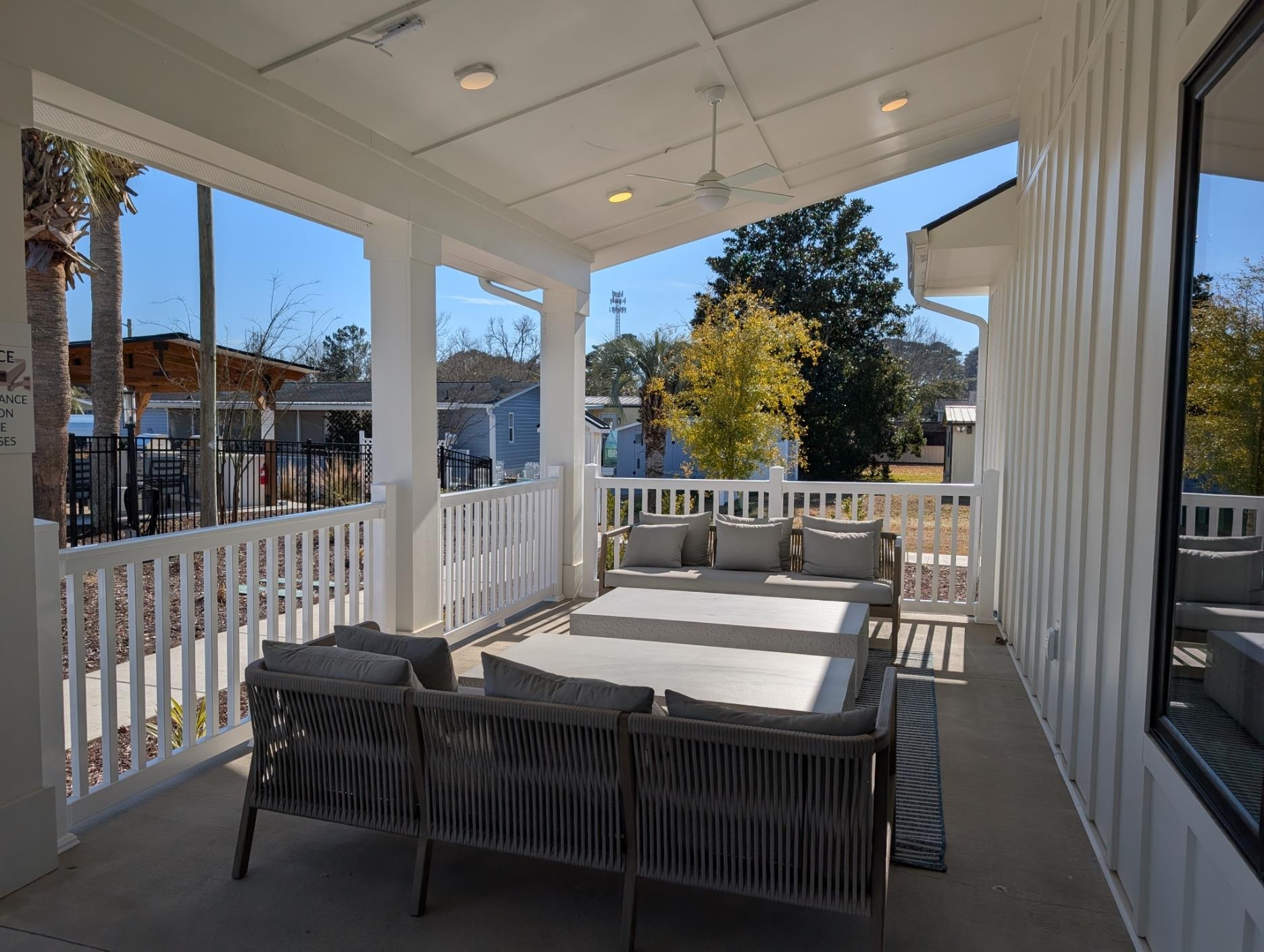 3 Poolside Drive Murrells Inlet, SC 29576 - Photo 30 of 40 View of patio / terrace with outdoor lounge area and a ceiling fan