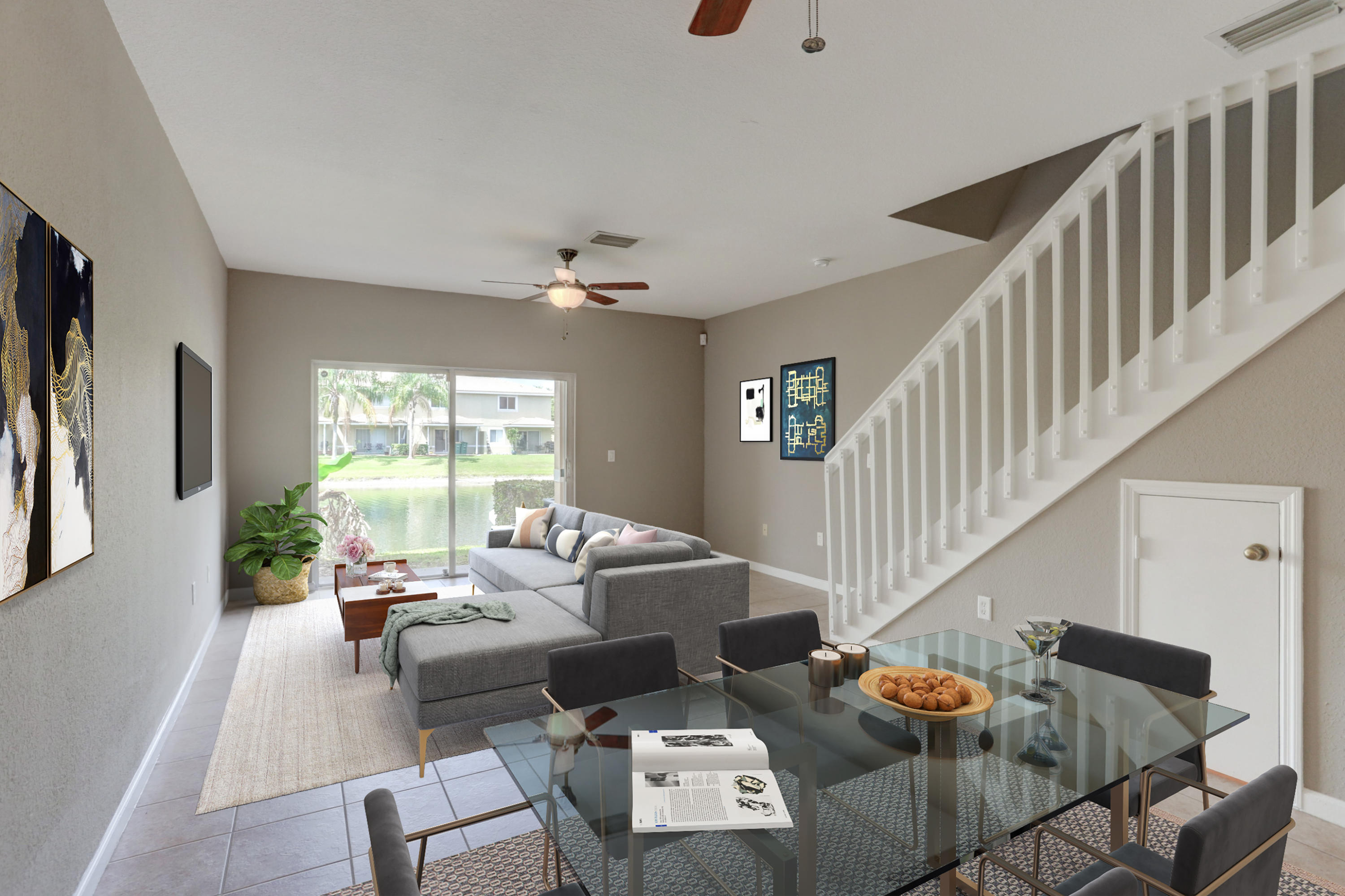 5909 Riverside Avenue Tamarac, FL 33321 - Photo 3 of 32 a living room with furniture and a large window