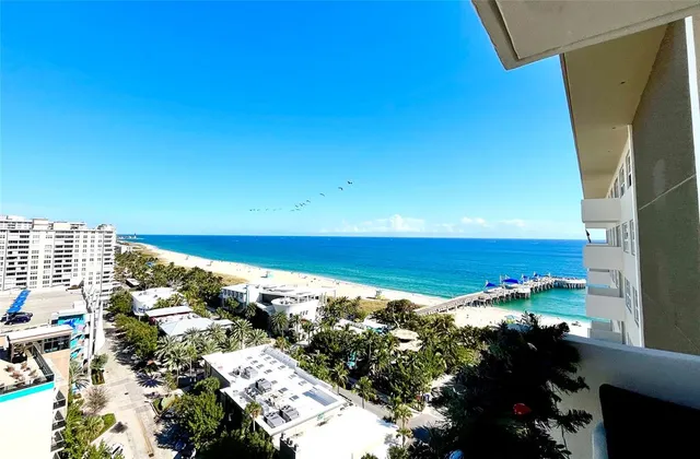 a view of sky from balcony
