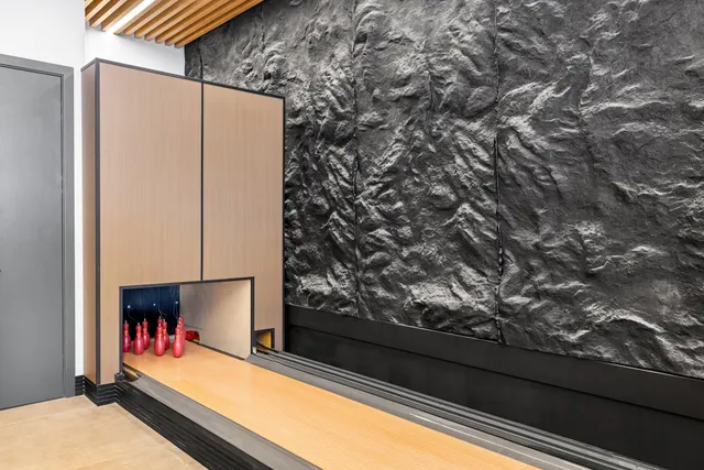 a view of balcony with yard